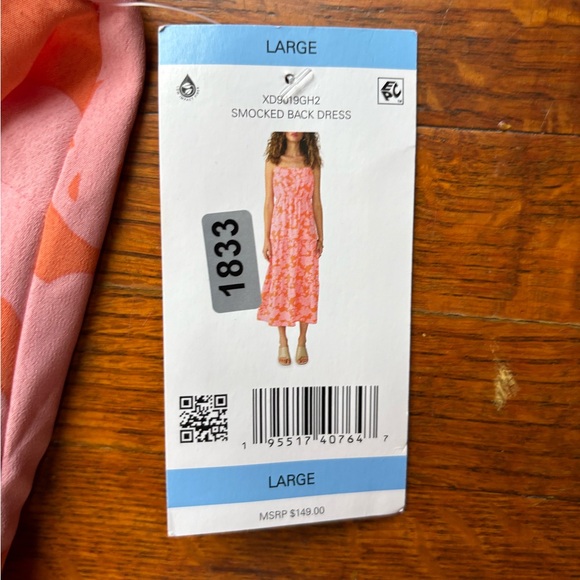 Social Standard By Sanctuary Pink And Orange Smocked Back Maxi Dress L - Picture 9 of 9